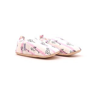 Flamingo Dance Baby Moccasins, Baby Cotton Shoes, 100% Genuine Cotton Moccs, Toddler Moccasins, Baby Moccs, Baby Shower Gift