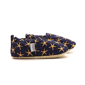 Sea Stars Baby Moccasins, Baby Cotton Shoes, 100% Genuine Cotton Moccs, Toddler Moccasins, Baby Moccs, Baby Shower Gift