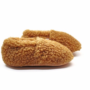 Teddy Coco Plush Non-Slip Baby Moccasins - Soft Cotton Infant Shoes, Toddler Moccs - Adorable Baby Shower Gift