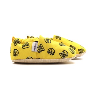 Mini Burgers Baby Moccasins, Baby Cotton Shoes, 100% Genuine Cotton Moccs, Toddler Moccasins, Baby Moccs, Baby Shower Gift