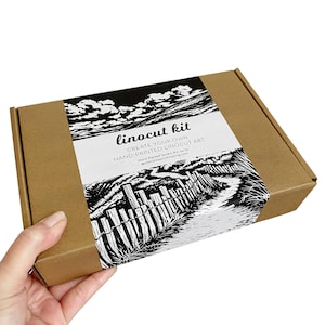 Linocut Printmaking Kit – Beginner Friendly Block Printing Kit with Tutorials