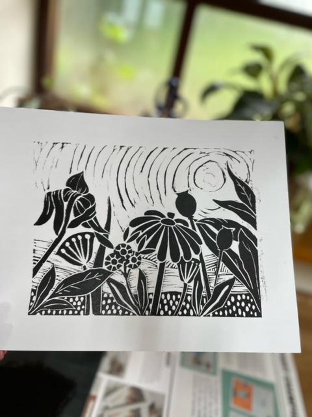 Digital Download for Linocut Printing, PDF A4 Download to Fit A5 Lino ...