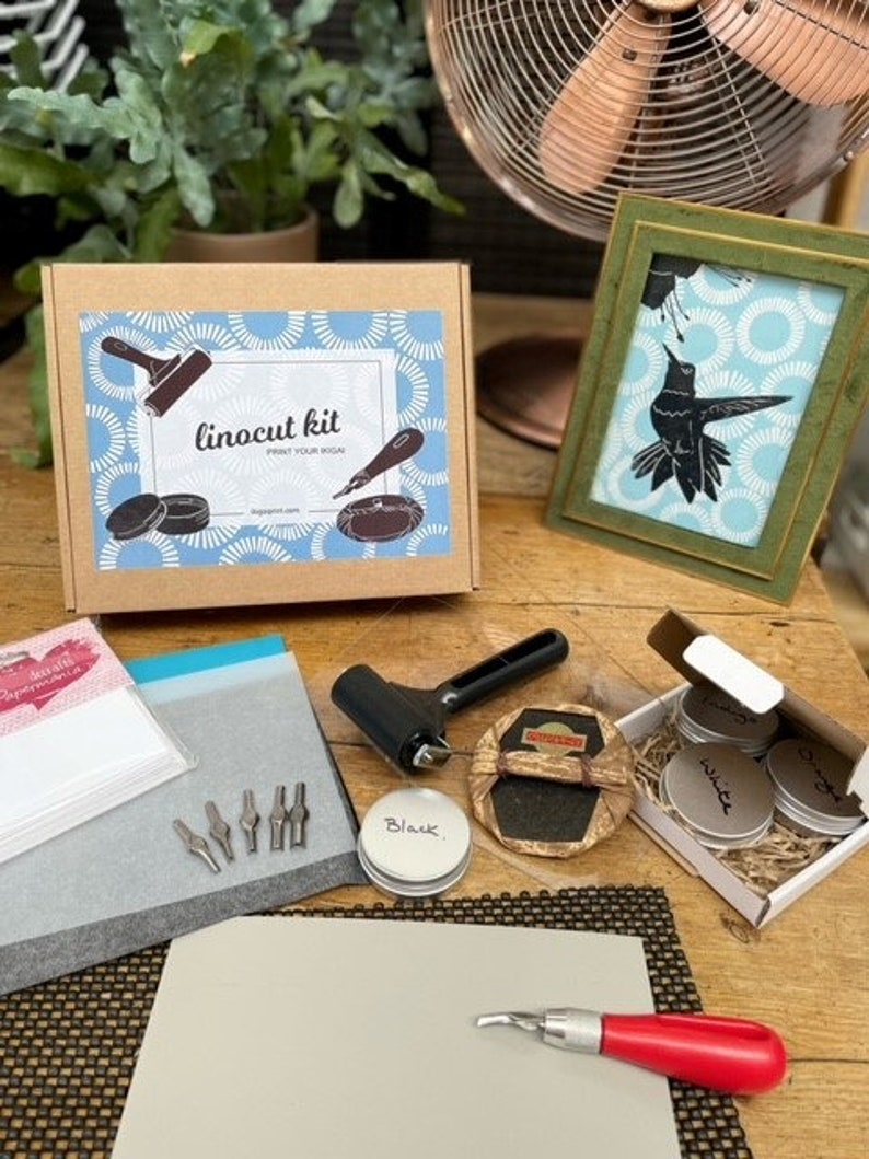 Linocut Kit Classic Includes Video Tutorial Next Day Etsy UK