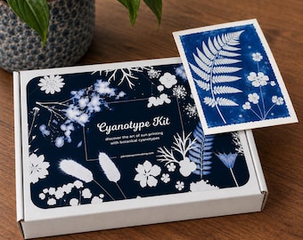 Botanical Cyanotype Kit for Beginners UK, Sun Printing, Creative Gift - Video Tutorial