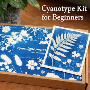 Cyanotype Kit for Beginners, DIY Sun Printing, Botanical Art Gift, Creative Gift
