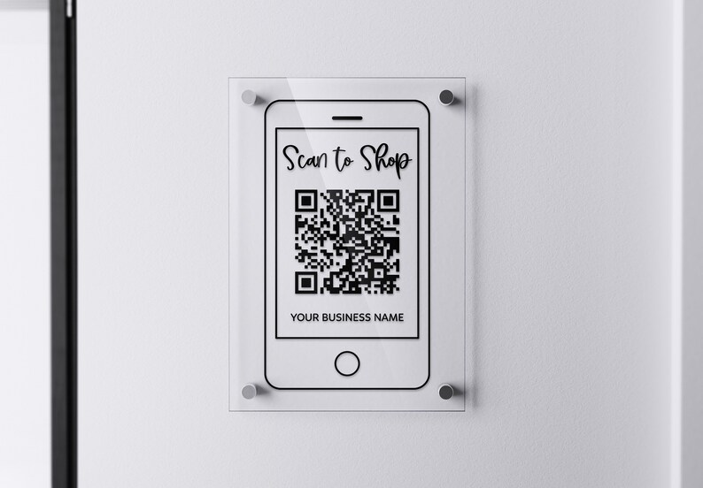 Custom Scan to Shop QR Code SVG Cut File Silhouette Cut File Cricut Cut