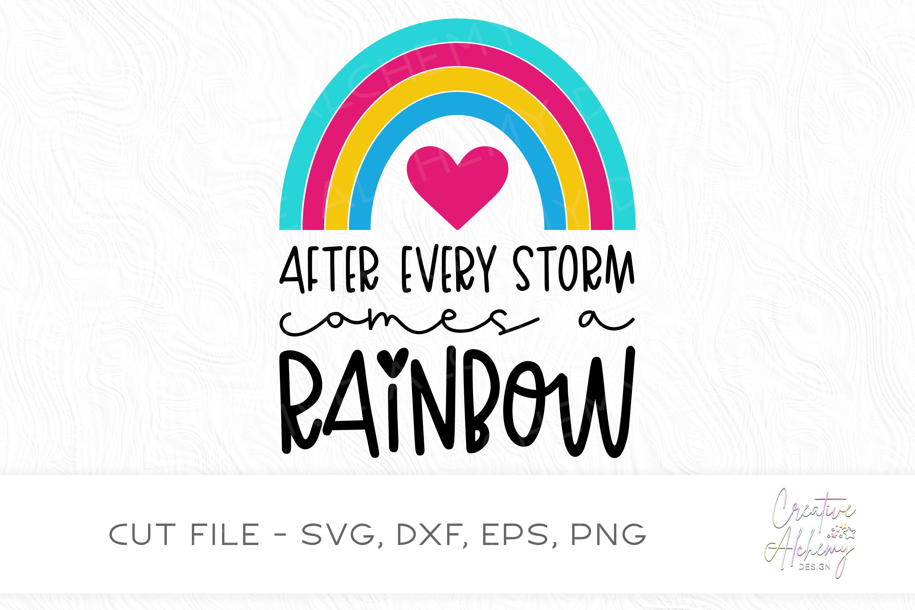 After Every Storm There is A Rainbow SVG Cut File Silhouette Etsy