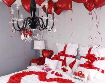 Pétalos de San Valentín, pétalos de rosas rojas, 300 pétalos de rosa