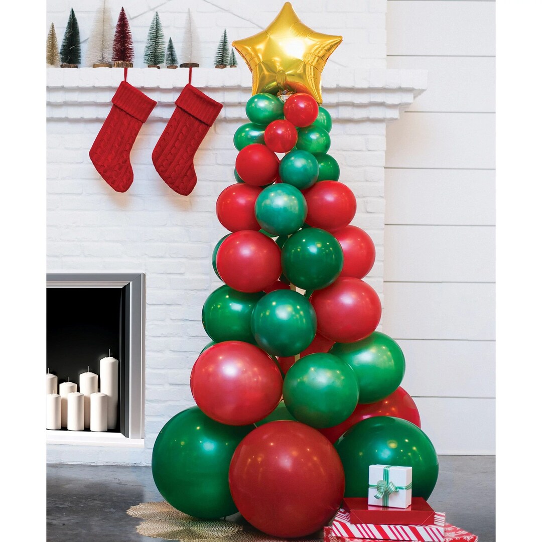 Our Merry Christmas Latex Balloon Tree - Etsy
