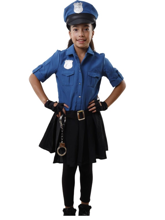 Kids Girl Cop Cutie Costume,Halloween Costume,Girl Co… - Gem