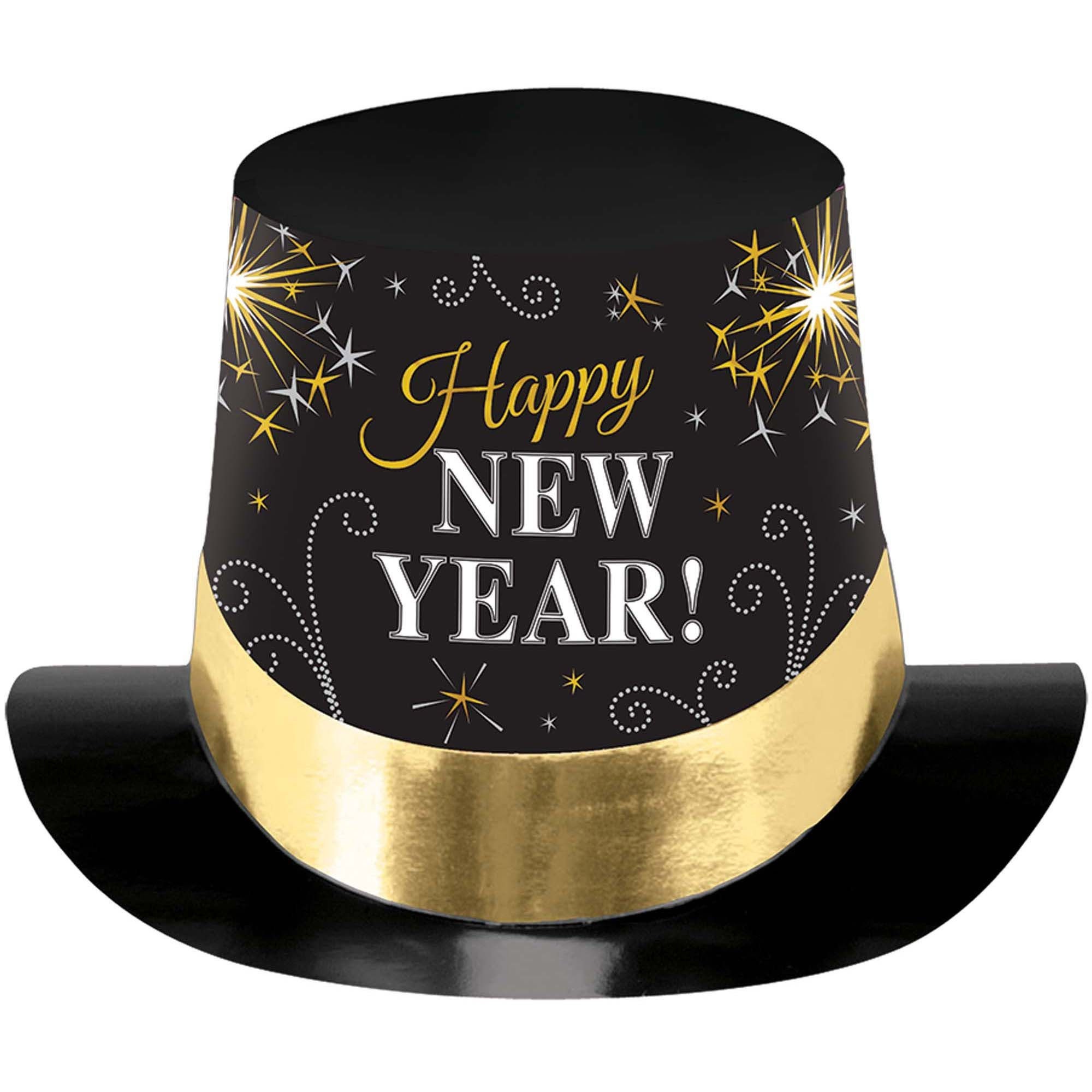 Fashion Frontier Black And Gold New Year Star Topper Plastic Party Top 