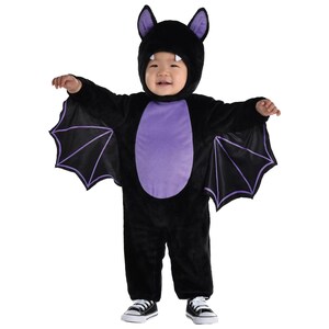 Kids Bat Costume: Classic Black Wings Outfit, Spooky Halloween Dress Up