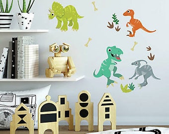 RoomMates Friendly Dinosaur Peel and Stick Wall Decals / Birthday Decor