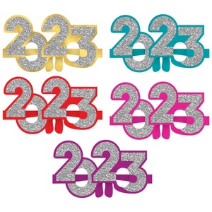 2023 New years Glitters Glasses, New Year Eve Party Glasses, Party Glasses