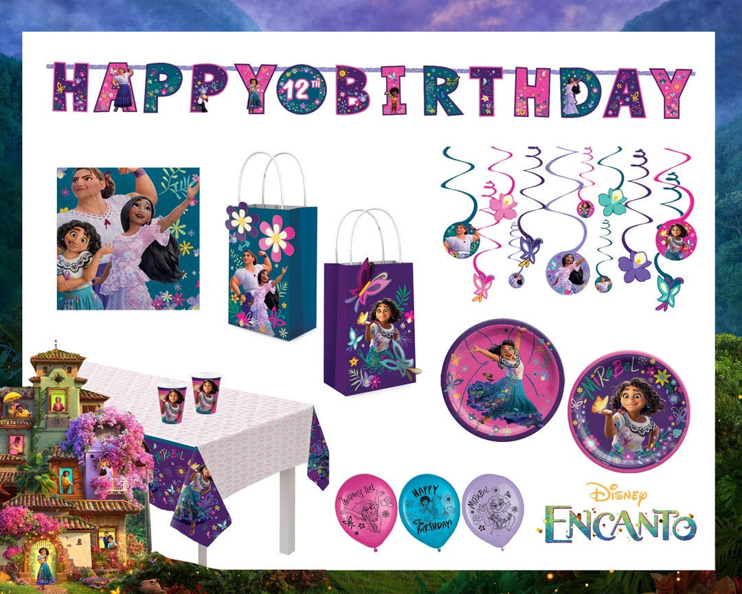 Encanto Party Tableware Birthday Party Supplies, Magic House, Mirabel