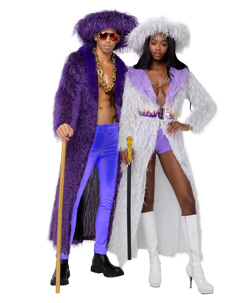 Pimp Robe High Roller Pimp Costume for Men – 70s Gangster Halloween Outfit, Vegas ...