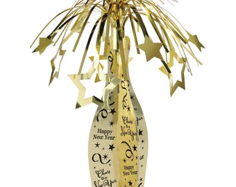 Champagne Bottle Centerpiece/ New Year Centerpieces