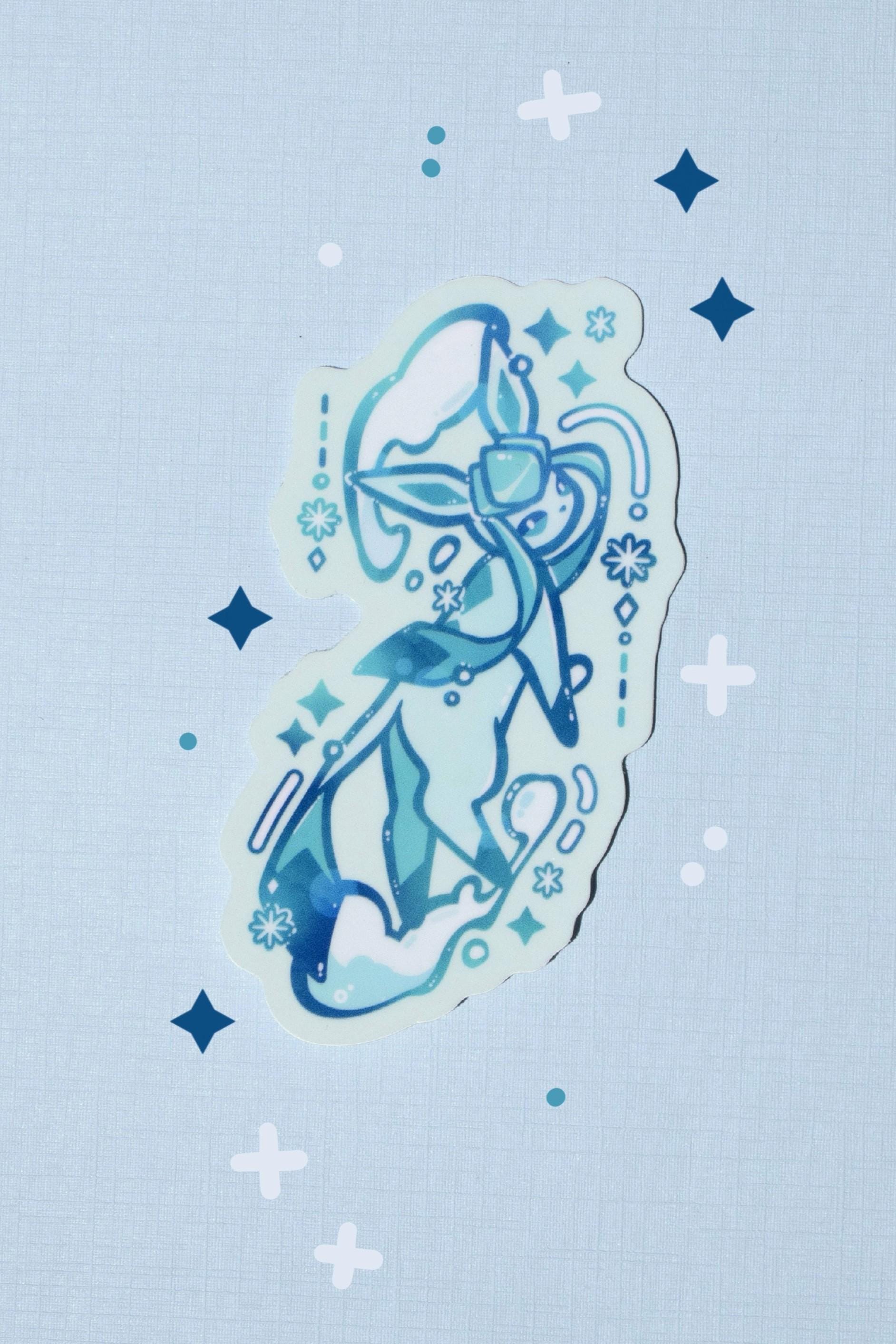 Icy Vinyl Die Cut Sticker, Cute Eeveelution Glaceon - Etsy