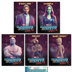 Guardians Of The Galaxy Vol. 2 6 Card Promo Set Biographies Star-Lord Drax image 1