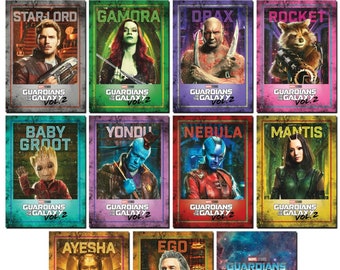 Guardians Of The Galaxy Vol. 2 - 11 Card Promo Set - Star-Lord Groot Gamora