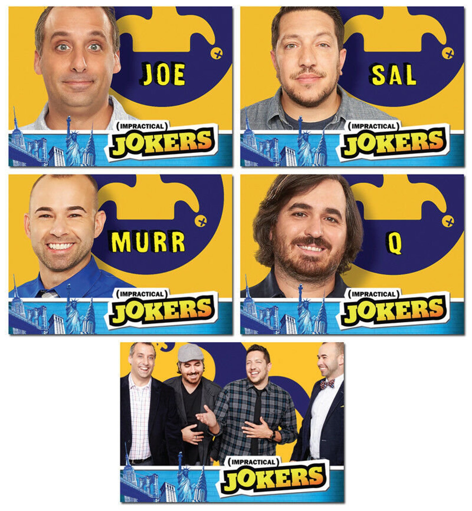 I Figured Out What Smells In Here Impractical Jokers IMPRACTICAL JOKERS BIO 5 Card Promo Set Joe Sal Murr Q - Etsy