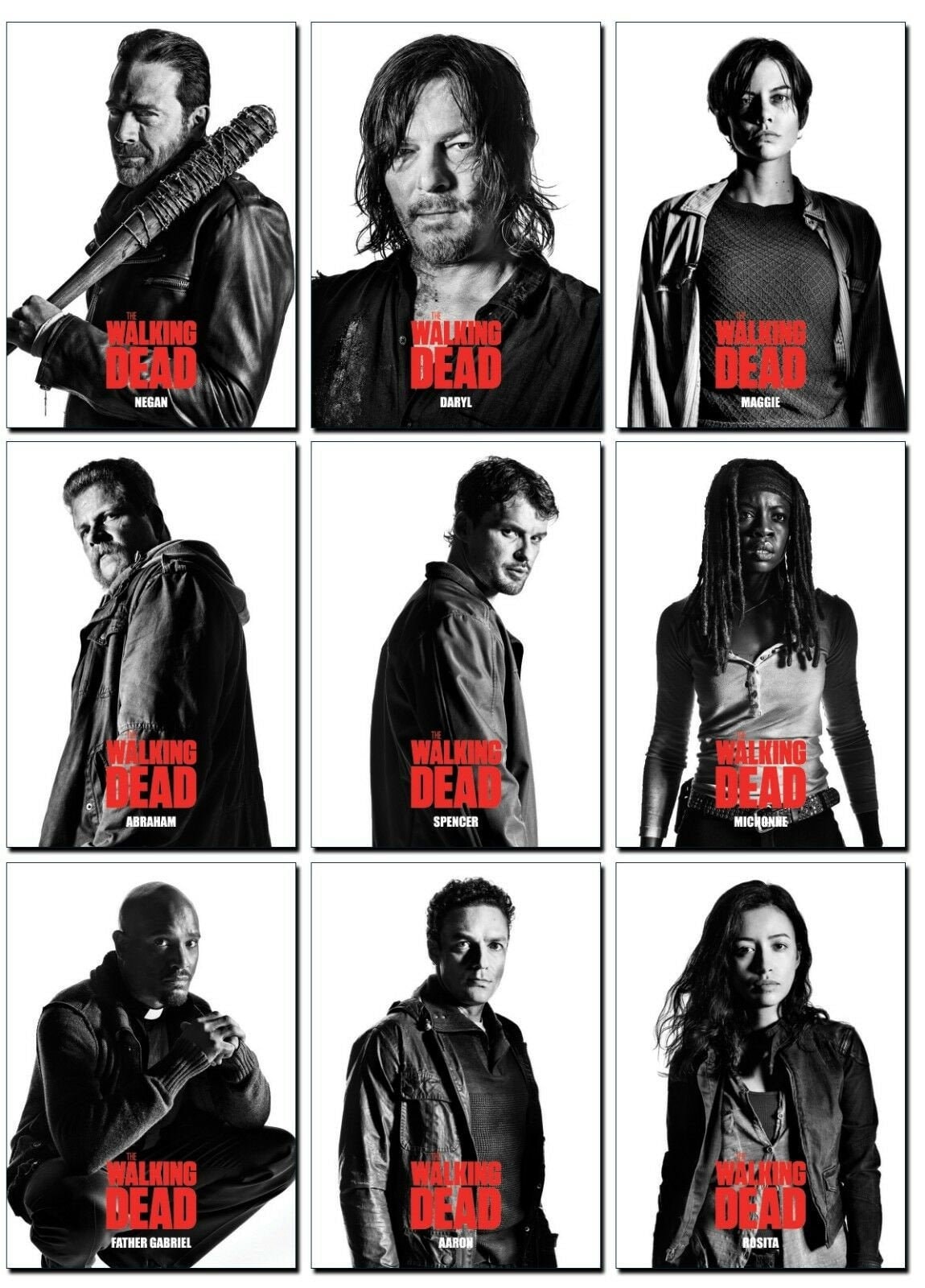The Walking Dead Poster Season 7 (Exclusive Art) Negan Glenn Abraham - NEW