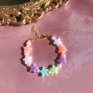 Stars Bead Bracelet Pearl