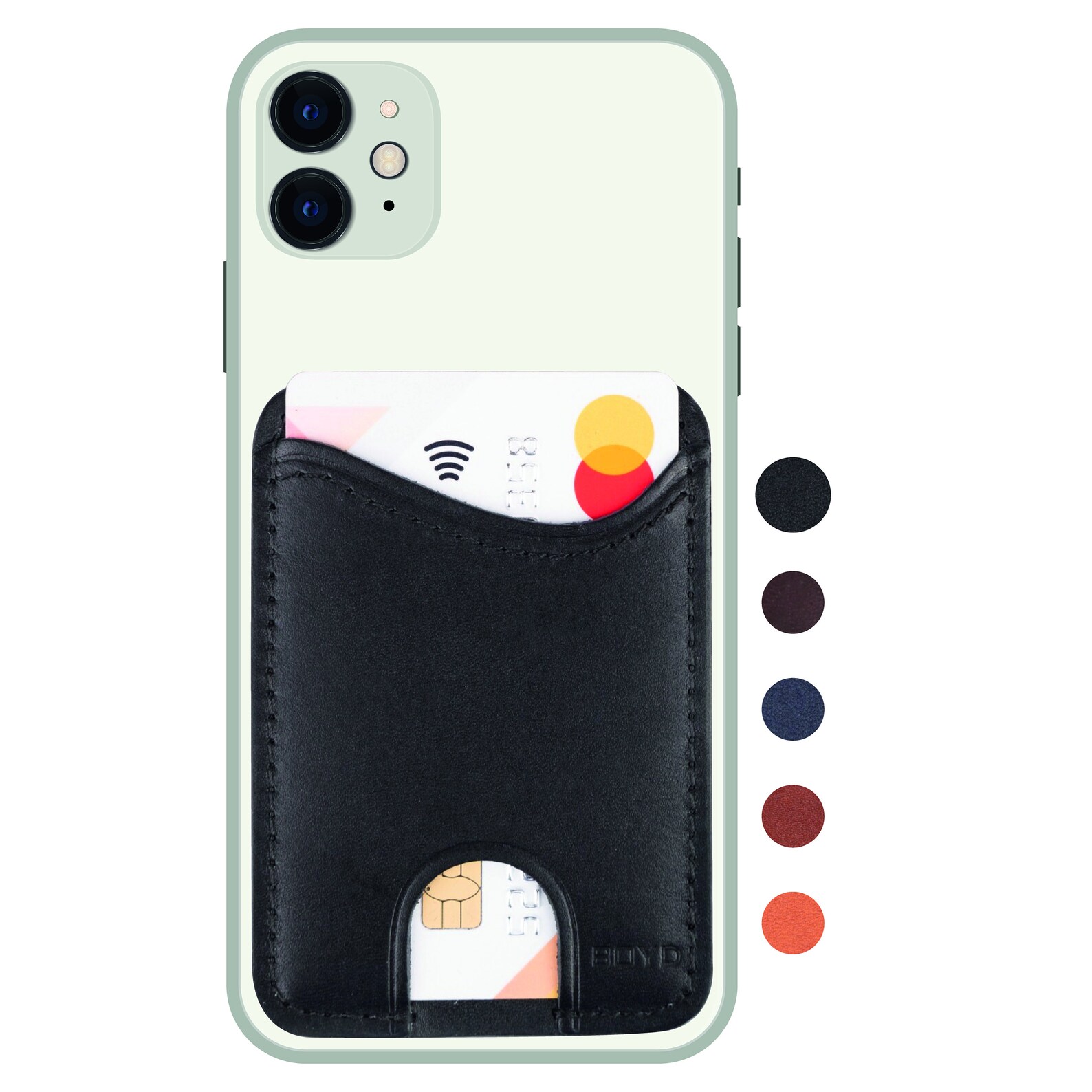 Handmade Premium Leather Phone Card Holder Stick On Card Etsy