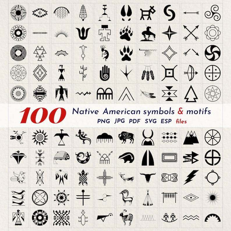 Native American 100 Symbols Bundle Png Jpg Pdf Svg Eps Files native-american-100-symbols-bundle-png-jpg-pdf-svg-eps-files