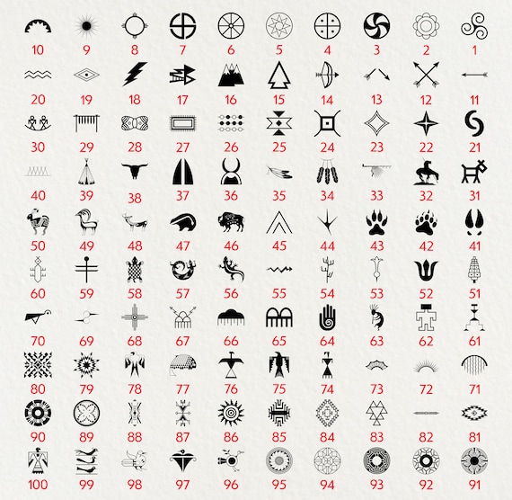 Native American 100 Symbols Bundle Png Jpg Pdf Svg Eps - Etsy