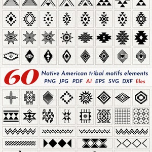 native american tribal 60 design elements svg eps ai dxf jpg png pdf files 420 files image 1