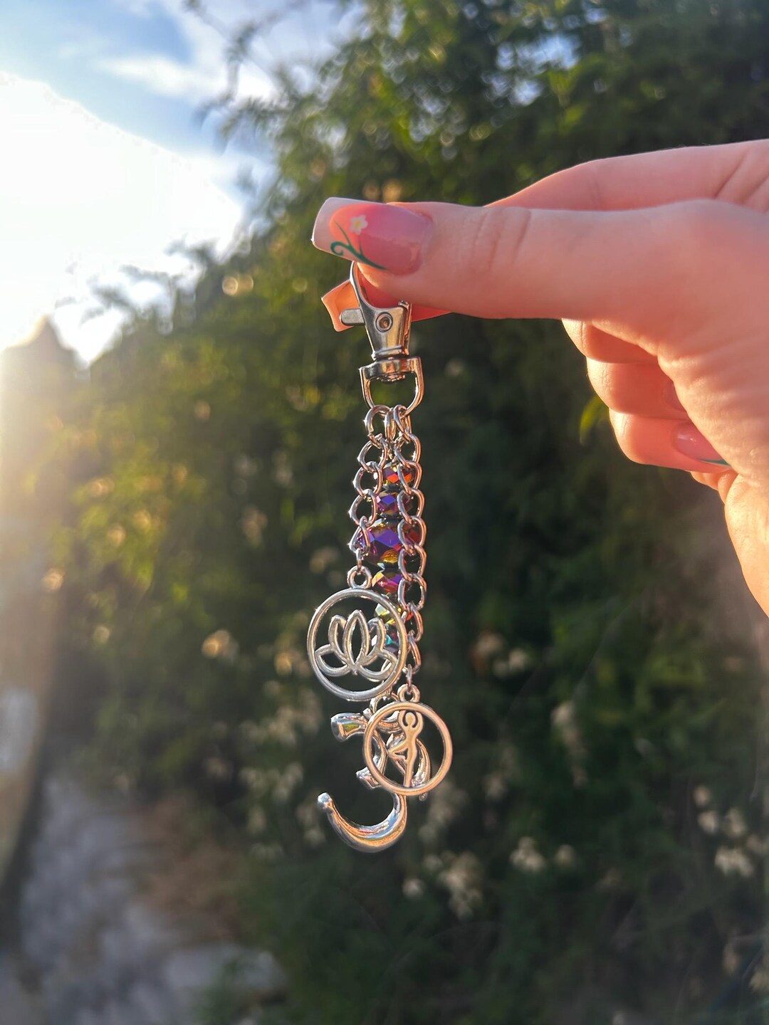 Zen Keychain Zen Theme Bag Charms Keychain Ballerina Dancer Lotus - Etsy
