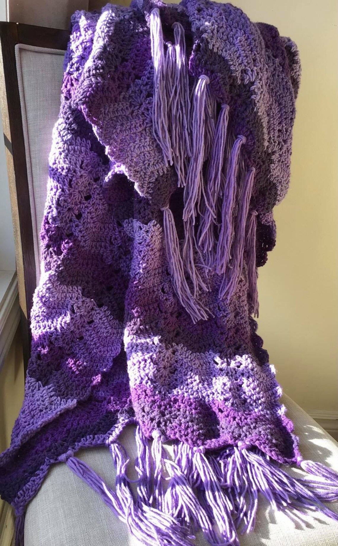 Crochet Handmade Blanket Crocheted Throw Blanket Lap Etsy