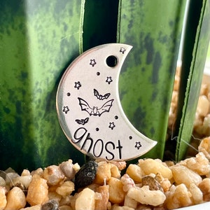 Moon Shaped Bats Halloween Night Pet Tag Dog Tag Cat Tag