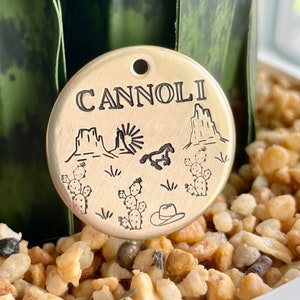 Cowboy Southwest Desert Pet Tag Dog Tag Cat Tag
