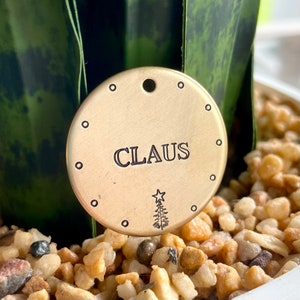 Christmas Tree Star Tag, Hand Stamped Dog Tag, Christmas Dog Tag, Custom Pet Tag, Personalized Dog Tag, Dog Tags for Dog