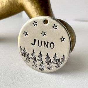 Under the Stars Forest Trees Pet Tag Dog Tag Cat Tag
