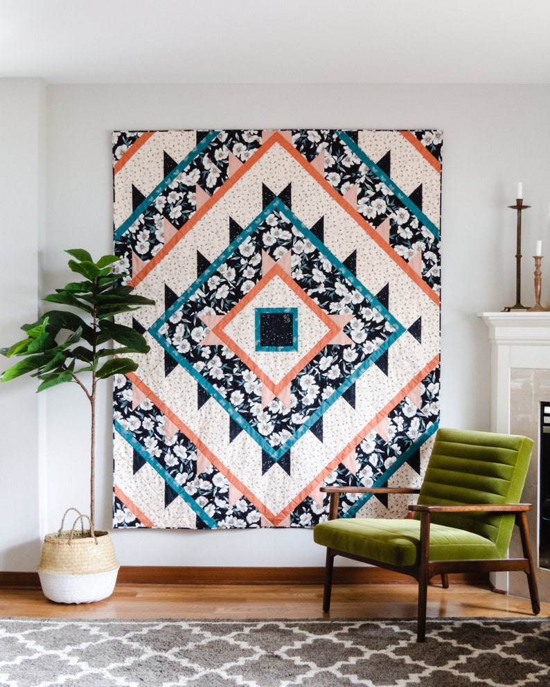 Green Lake Quilt Pattern PDF Download Baby Small Throw image 0