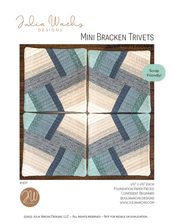 Zakje meditatie Onderhoudbaar Mini Bracken Trivet Pattern Digital Download - Etsy