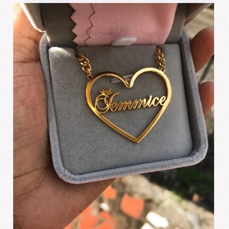Romantic Heart Name Necklace For Women Girl Jewelry Custom Name Wedding Gifts-Birthday Gifts,Valentine gift