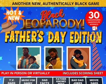 Black Jeoparody! - Father's Day Edition - PowerPoint Game - Family Trivia Game