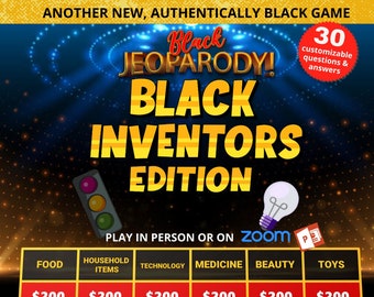 Black Jeoparody! - Black Inventors Edition - Virtual Zoom Game - PowerPoint Game - Family Trivia Game