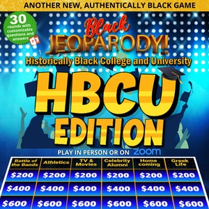 Black Jeoparody! - HBCU Edition - Virtual Zoom Game - PowerPoint Game - Family Trivia Game