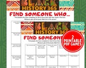 Black History Game - Find Someone Who... | Group Activity | Office Games | Fun Printable Games | Team Building Games | Family Games