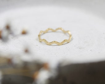 Stapelring Edelstahl Gold, Größenverstellbarer Edelstahl Ring