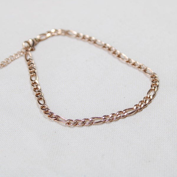 Fußkettchen Edelstahl, Chunky Chain, Fußkettchen Sommer, Sommer Schmuckstück, Strandschmuck, Fußkettchen, Grobe Kette, Roségold Schmuck