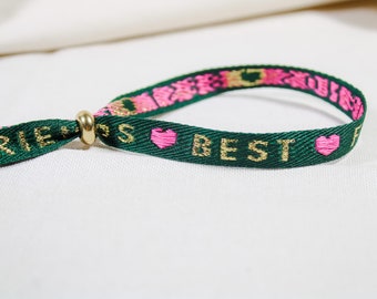 Embroidered Statement Bracelet, Friendship Bracelet, Fabric Bracelet, Bracelet Embroidered, Gift for Best Friend, It Piece, Boho Bracelet