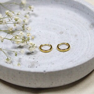 Sterling Silber Gold, Sterling Silber vergoldet, Ohrstecker vergoldet, Creole, Creolen, Creole Gold, minimalistisch, Geschenk für Freundin