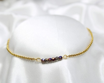 Anklet Gold - Sliperite Rainbow Link Chain