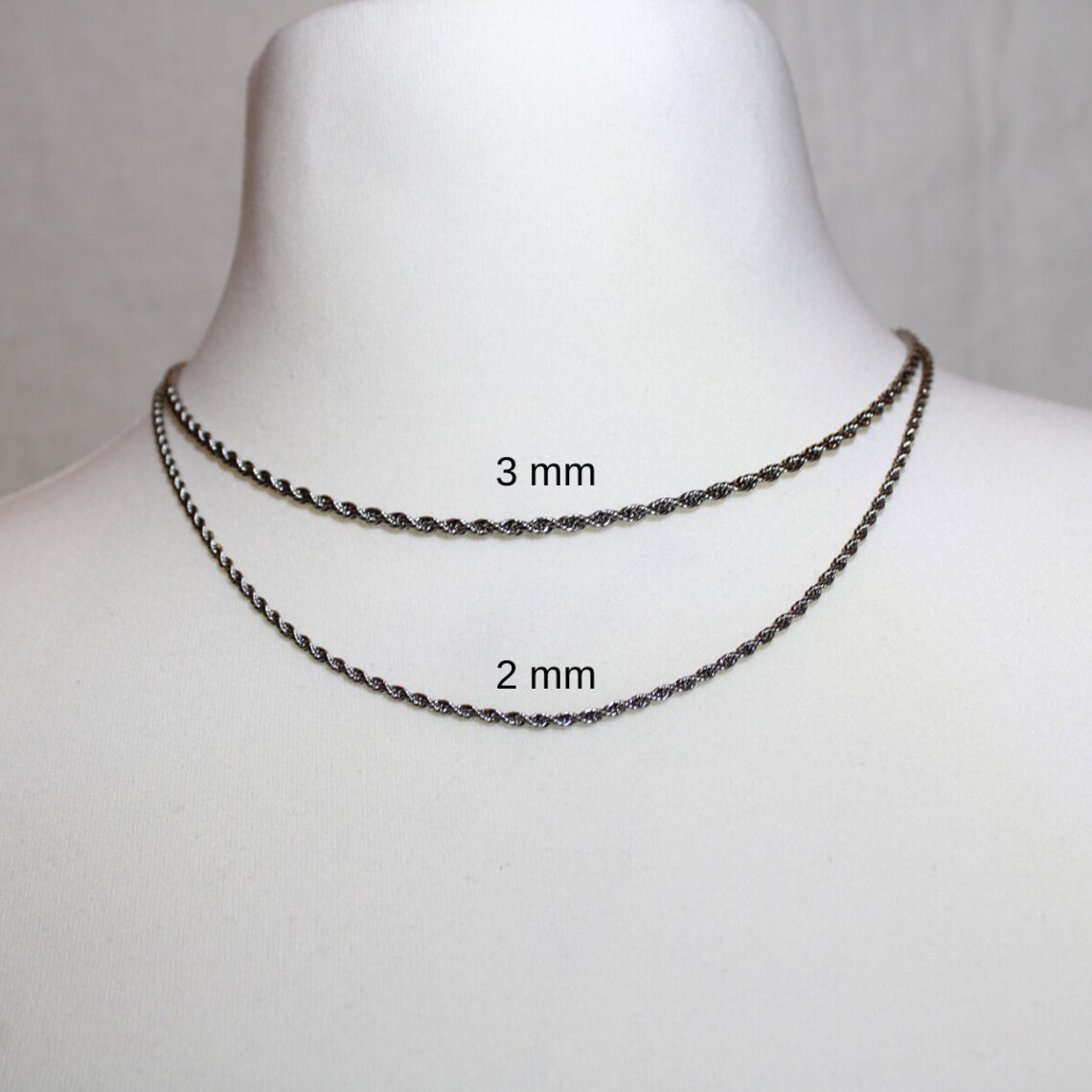 Rope Chain Stainless Steel Silver, Chunky Chain, Bulky Stainless Steel ...